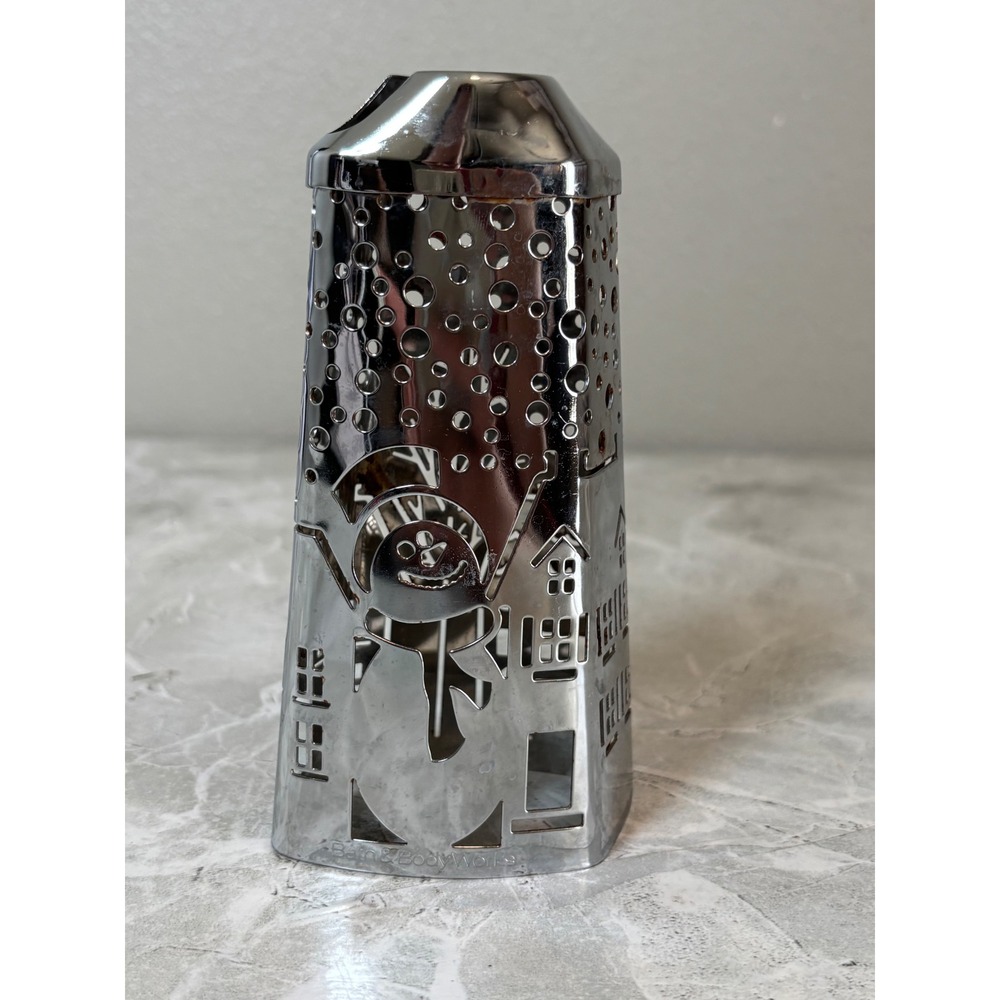 Bath & Body Works Snowman Winter Village Soap Cover Silver